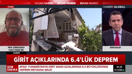 Girit Adası'nda 6.4 büyüklüğünde deprem