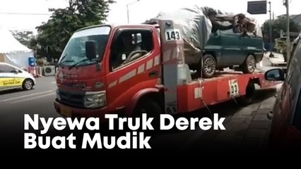 Viral Rombongan Pemudik Sewa Truk Derek Ketahuan Polisi, Disuruh Putar Balik