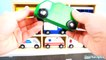 Wooden Cars Set Baby Toys with Car Transporter Toy Vehicles Racecars, Van, Police Car, Taxi