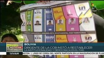 Bolivia: COB respalda Ley que fija plazo de 90 días para elecciones
