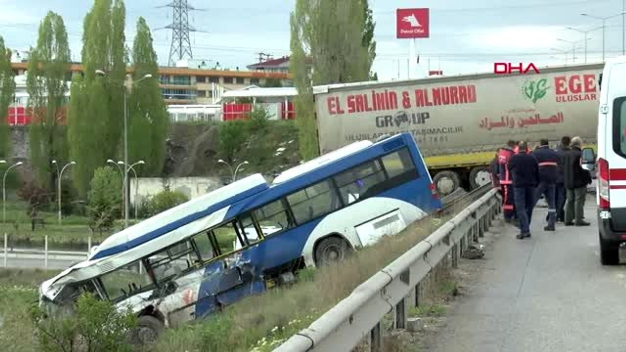 Ankara TIR ve EGO otobüsü çarpıştı, yaralılar var-2