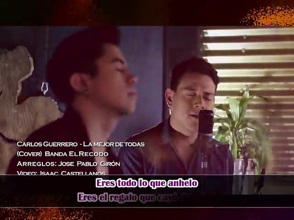 La Mejor de Todas - Banda El Recodó - Carlos Guerrero Cover (Letra)