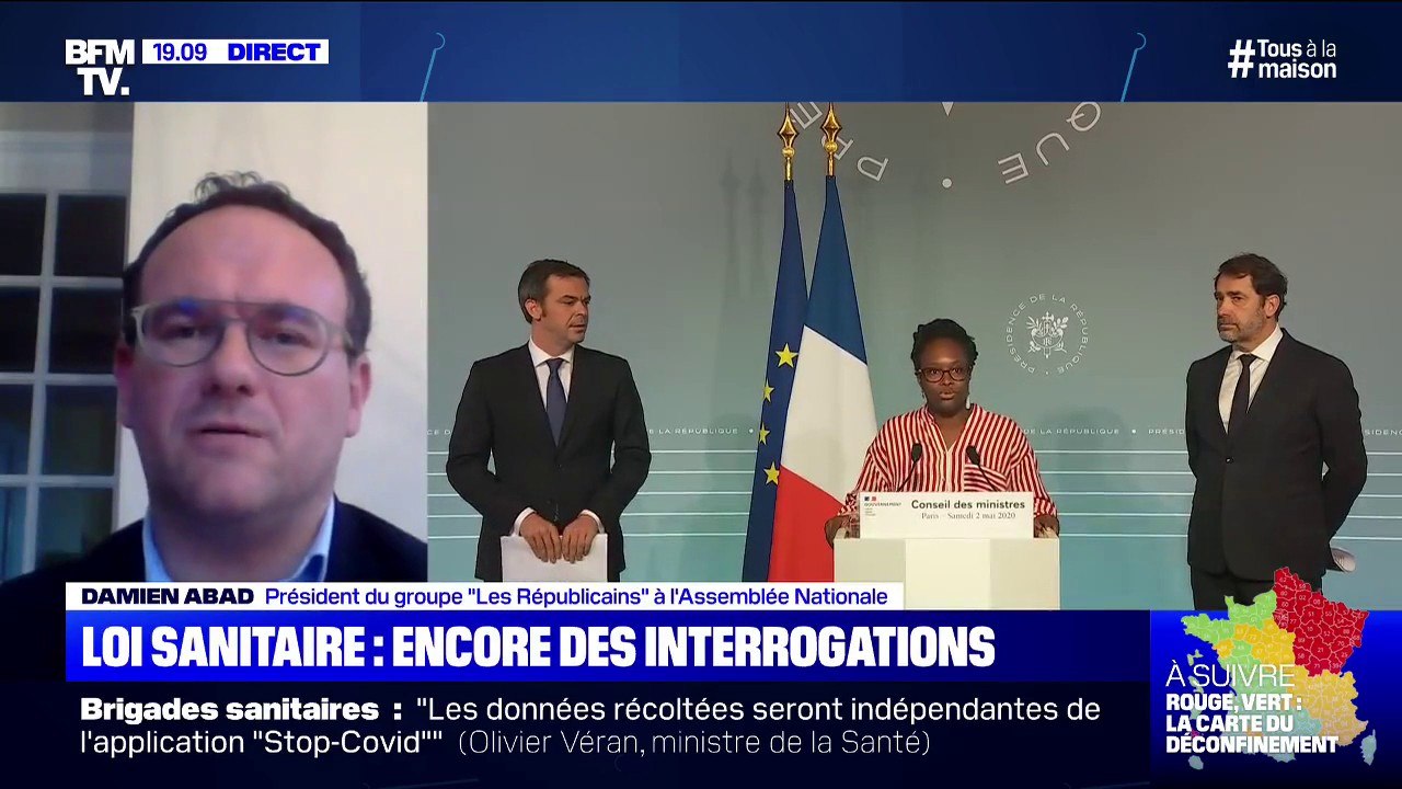 Traçage: pour Damien Abad (LR), un stockage des données pendant un an "n'est pas acceptable"