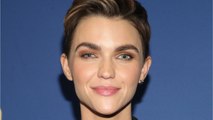 Ruby Rose Dyed Her Buzz Cut, Half Blue and Half Pink Hair
