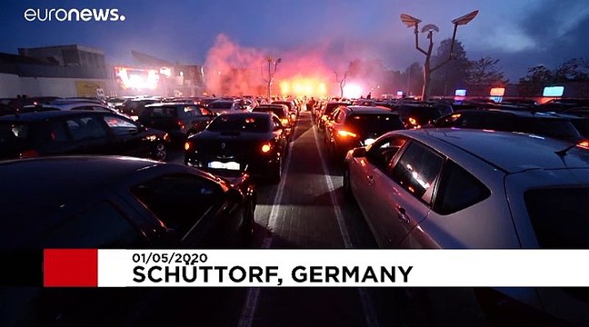 German party-goers dance the night away under lockdown thanks to 'car-disco'
