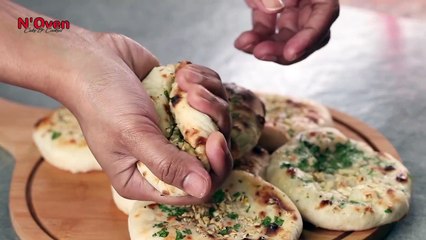 CHEESE CHILLI GARLIC  MINI KULCHAS _ GARLIC MINI KULCHA _ EGGLESS & WITHOUT OVEN