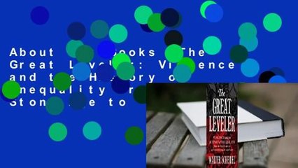 About For Books  The Great Leveler: Violence and the History of Inequality from the Stone Age to