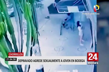 Download Video: [VÍDEO] Chorrillos: Depravado sujeto agrede sexualmente a una joven en bodega