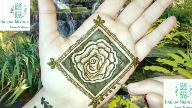 designer mehndi design - front hand 3D flowr henna mehndi - cut work mehndi - मेहंदी डिजाइन आसान - arabic henna मेहदी design - arebic belt henna mehndi design - Habiba Mehndi Art