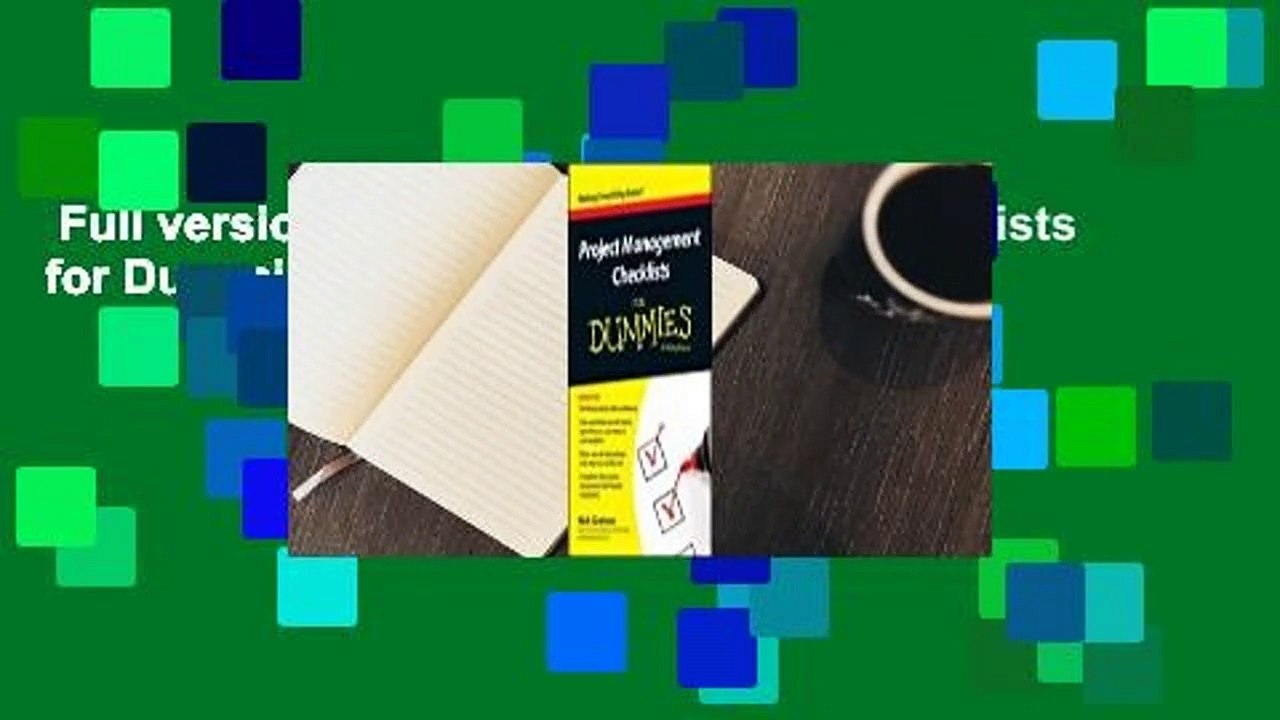 Full version  Project Management Checklists for Dummies  For Kindle