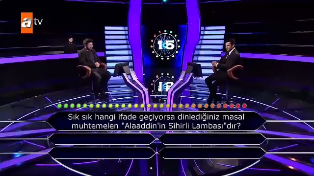 Milyoner'e damga vuran soru