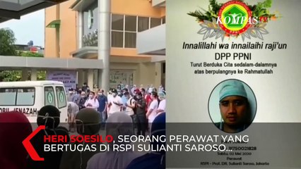 Detik-detik Pelepasan 1 Perawat RSPI SS yang Gugur karena Covid-19