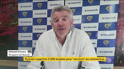 Coronavirus : Ryanair supprime 3 000 emplois pour "survivre"