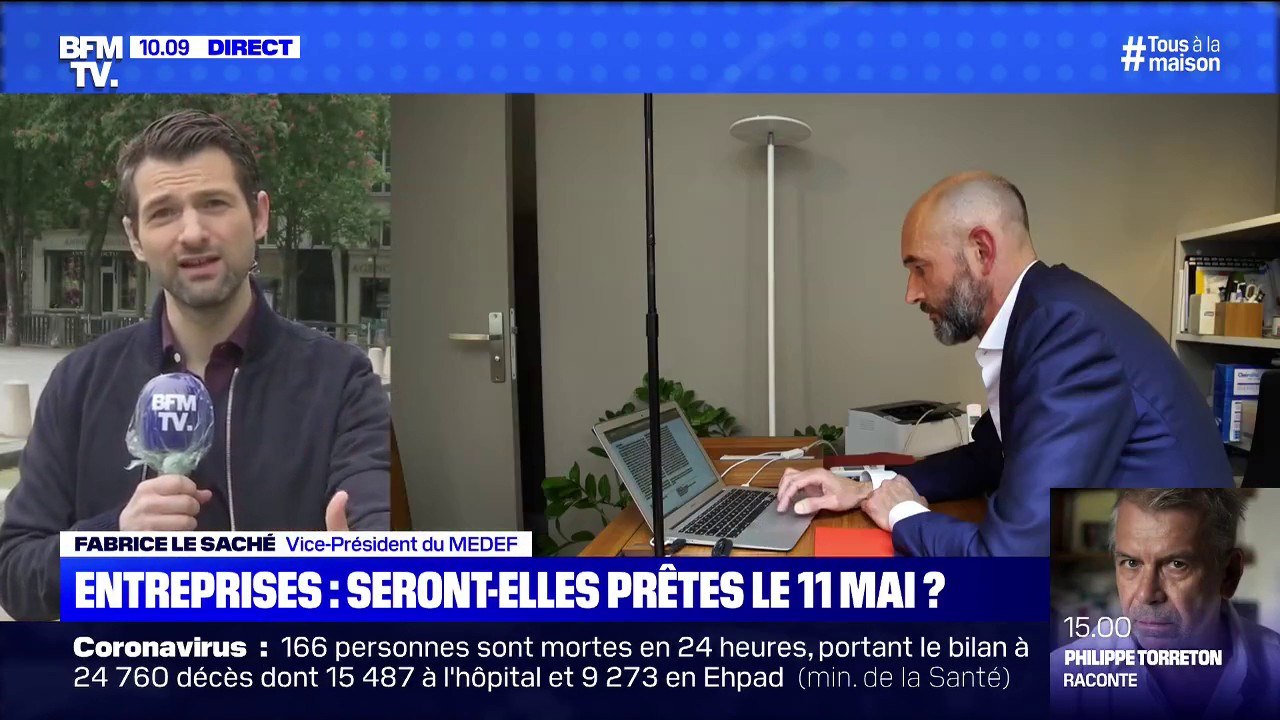 Le vice-président du Medef appelle les entreprises à continuer le télétravail lorsqu'il est possible