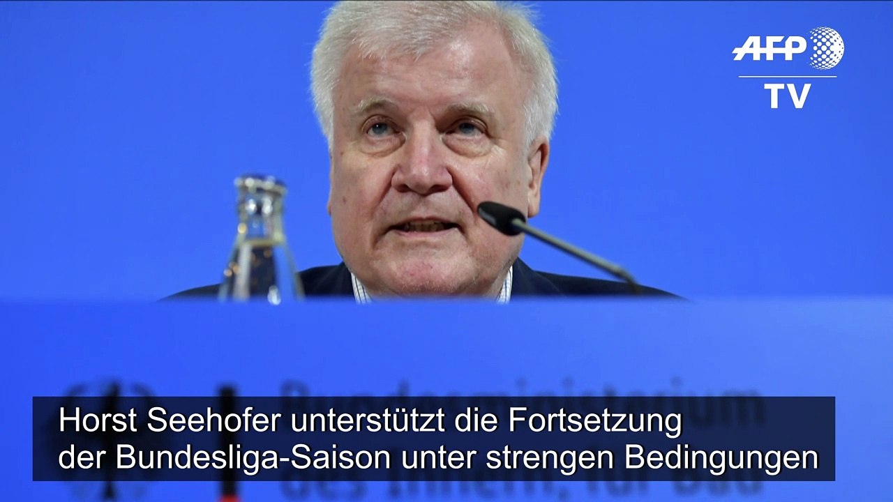 Seehofer befürwortet Bundesliga-Spielbetrieb im Mai