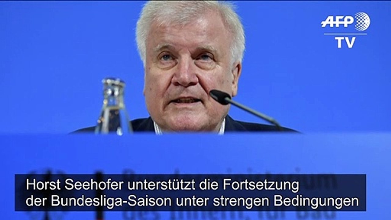 Seehofer befürwortet Bundesliga-Spielbetrieb im Mai