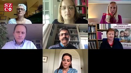 Cambridge Düşesi Kate Middleton, online görüntülü olarak hastaneleri gezdi