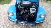 Citroen Dyane 6 Flat-twin engine in slow motion