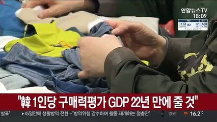 "韓 1인당 구매력평가 GDP 22년 만에 줄 것"