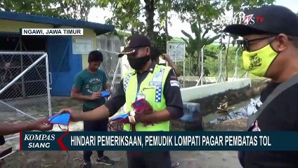 Hindari Pemeriksaan, Pemudik Lompat Pembatas Tol
