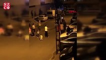 Sancaktepe'de sokakta yöresel oyun oynayanlar polisin sireniyle kaçtı