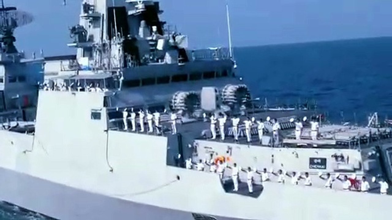 Indian Naval Personnel onboard Mission Deployed ships in the Arabian Sea
