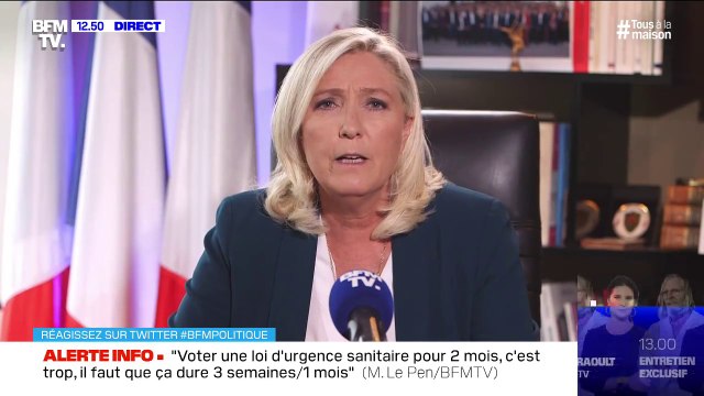 Coronavirus: pour Marine Le Pen, Donald Trump a commis des erreurs lourdes, comme le gouvernement français