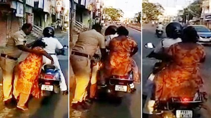 இரு குழந்தைகளுடன் வந்த மாற்றத்திறனாளி பெண்..உதவிய காவலர்கள்