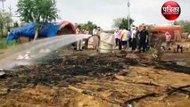 A fire broke out in a shed due to lightning falling, a dozen cattle burnt alive