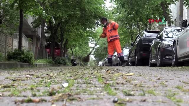 KORONAVİRÜS NEDENİYLE EVDE KALINDI, AVCILAR'DA SOKAKLARDAKİ YOLLAR YEŞERDİ