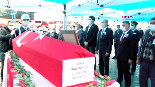BALIKESİR Şehit Jandarma Uzman Çavuş Hasan Kuzu son yolculuğuna uğurlandı