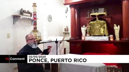 Un terremoto interrumpe una misa virtual en Puerto Rico