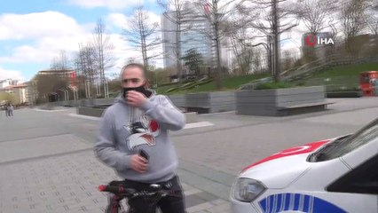 Spor Yapmak İçin Bisikletle Taksim'e Geldi, Ceza Yedi