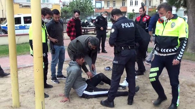 Bebeğini kaçırıp boğazına bıçak dayadı, vurularak yakalandı