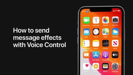 Comment envoyer des effets de message avec la commande vocale - Apple Support