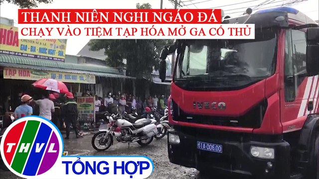 Thanh niên nghi ngáo đá, chạy vào tiệm tạp hóa mở ga cố thủ tại Bình Dương