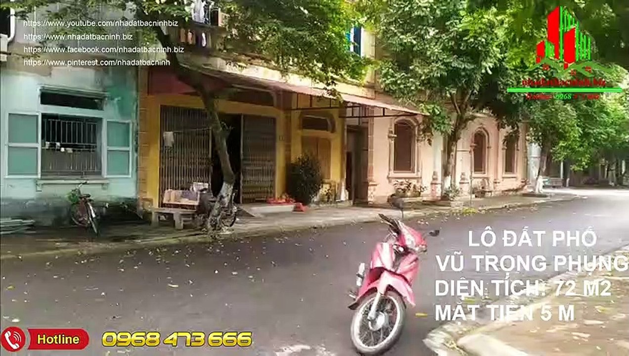 BÁN ĐẤT PHỐ VŨ TRỌNG PHỤNG, PHƯỜNG KINH BẮC, TP BẮC NINH