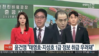 윤건영 "태영호·지성호 1급 정보 취급 우려돼"