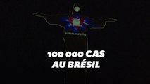 Le Christ de Rio de Janeiro porte un masque illuminé contre le coronavirus