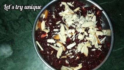 सिर्फ 3 चीज़ों से बनाए चुकंदर का हलवा | Chukander ka Halwa- Beetroot  Halwa