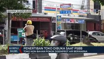 Nekat Buka Saat Psbb Sejumlah Toko Non Sembako Disemprot Air