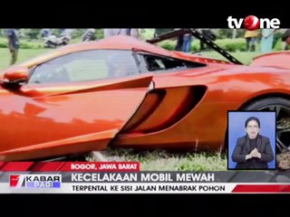 Kecelakaan Mobil Sport Mewah di Tol Jagorawi