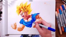 Drawing Dragon Ball - Super Saiyan Goku