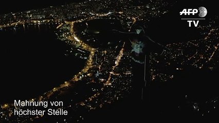 Christus-Statue in Rio trägt Maske