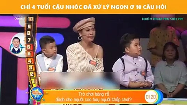 CHỈ 4 TUỔI CẬU NHÓC ĐÃ XỬ LÝ NGON Ơ 10 CÂU HỎI
