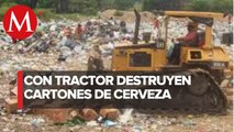 Destruyen cervezas decomisadas en Tabasco