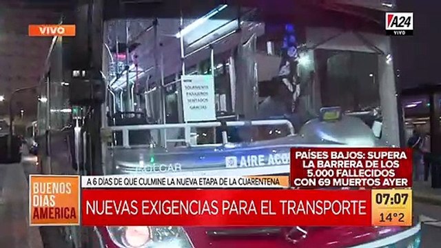 Nuevo protocolo en colectivos:40 % libre y sin cortinas