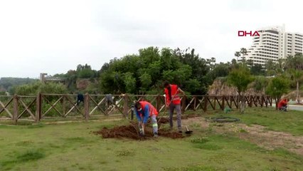 ANTALYA Konyaaltı Sahili, yaz sezonuna hazırlanıyor