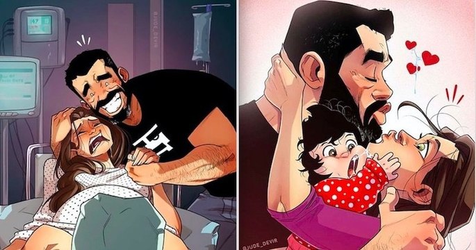 Yehuda Devir revient avec de nouvelles illustrations de sa petite famille et c'est toujours aussi touchant