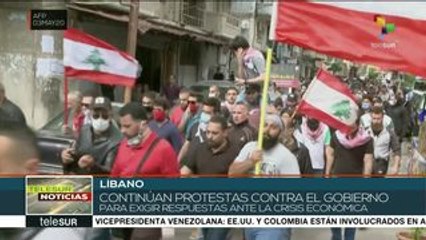 Protestan libaneses contra el gobierno por la crisis económica